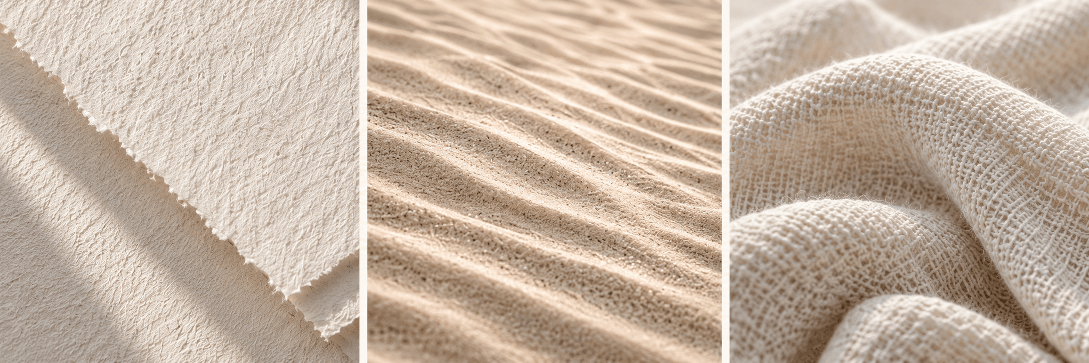 Paper, sand and woven fabric material references.
